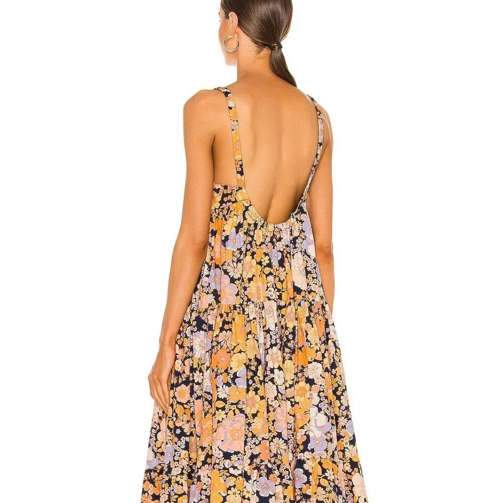 Free People Park Slope Floral Cotton Maxi Dress. OVERSIZED** US M - Picture 5 of 10